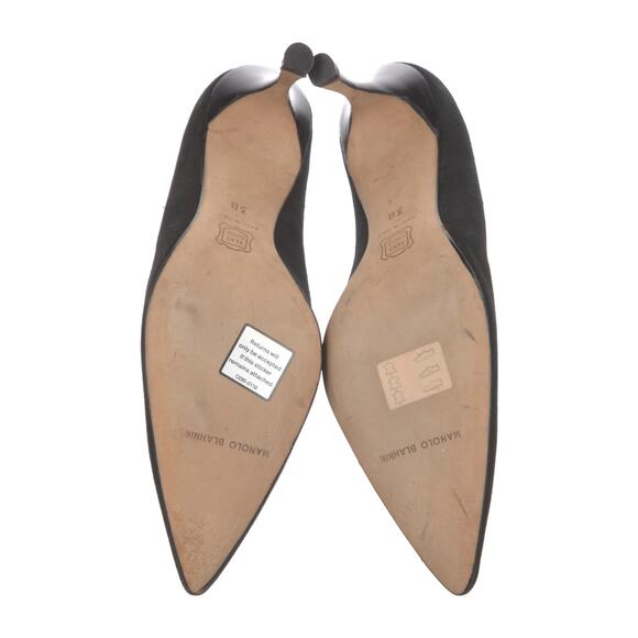 MANOLO BLAHNIK Suede Pumps - 38 - Black - Picture 5 of 5